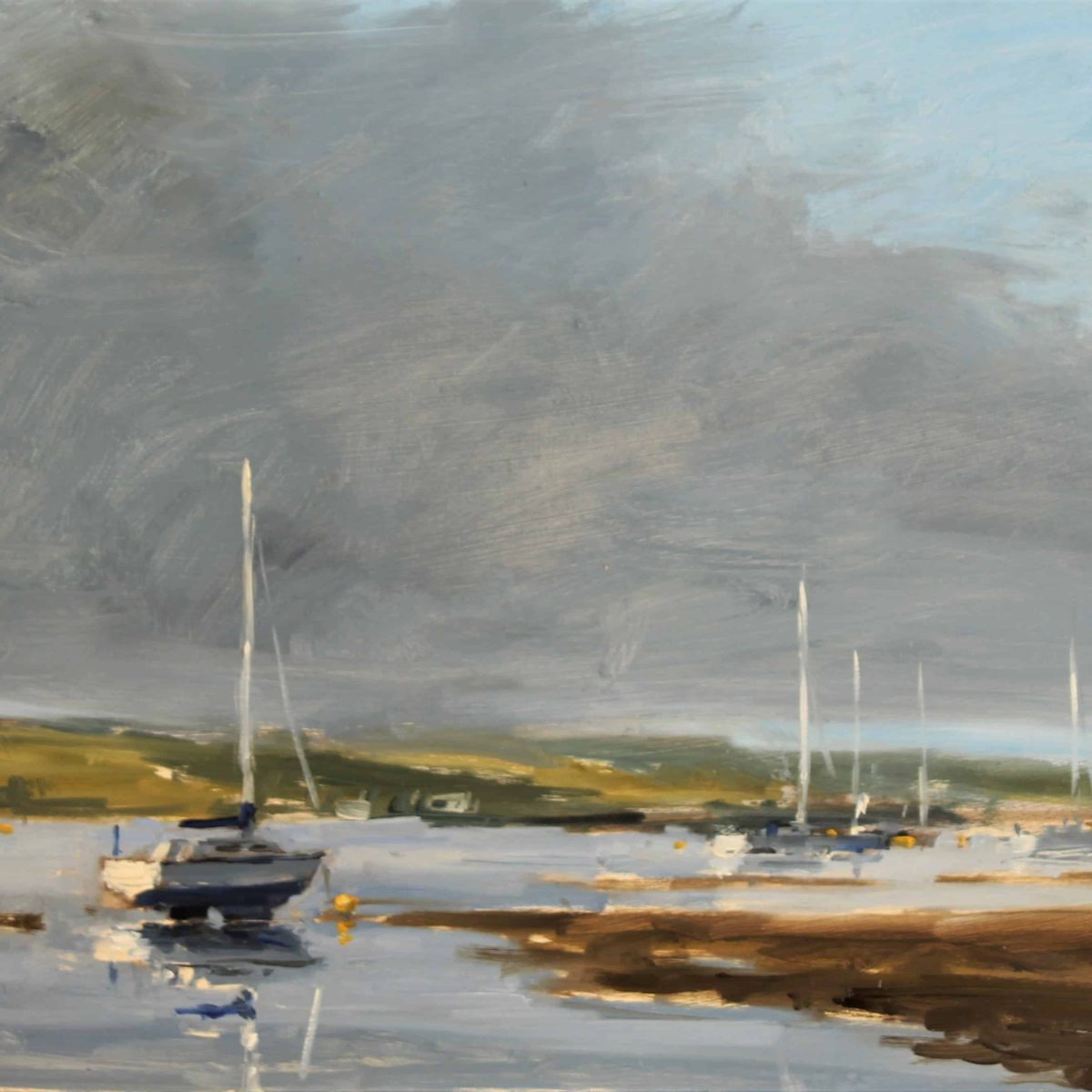 Slate Gray Sky, 16 x 12" Oil