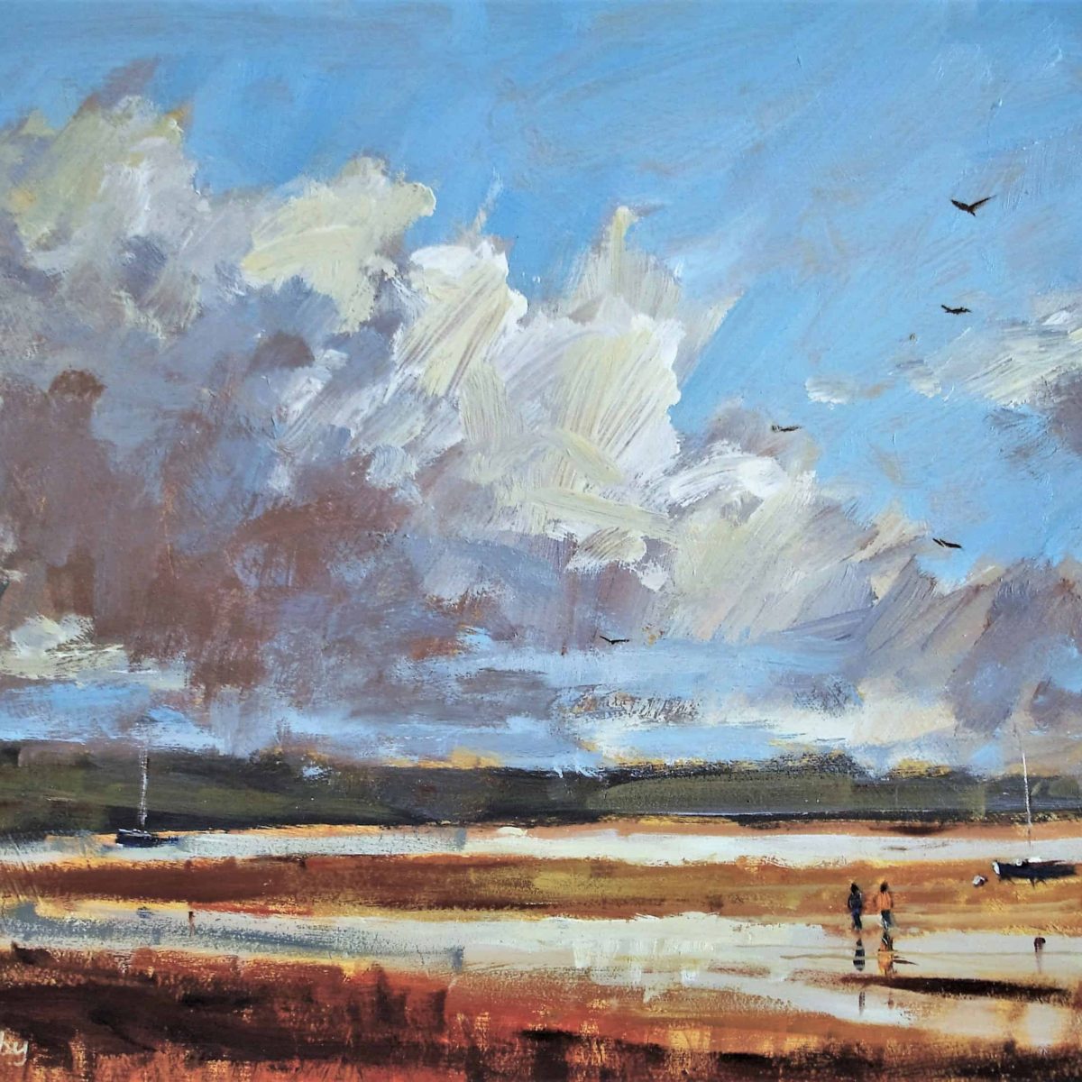 Walkers on the Exe 16 x 12" Acrylic