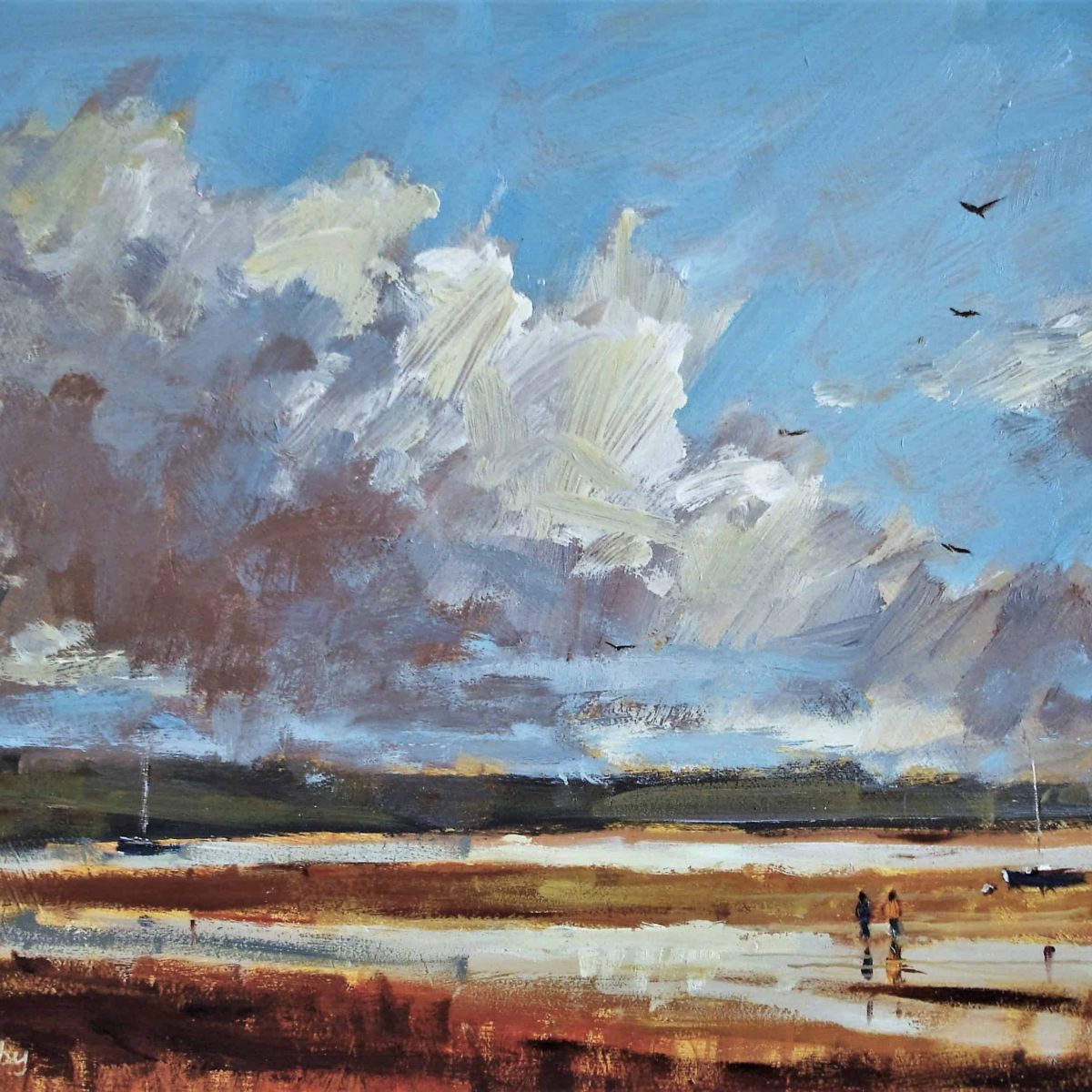 Walkers on the Exe 16 x 12" Acrylic