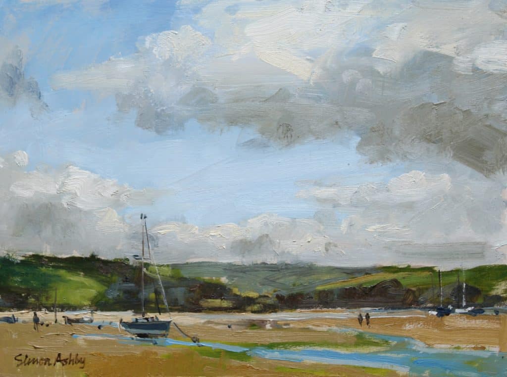 Estuary at low tide 16 x 12" Oil