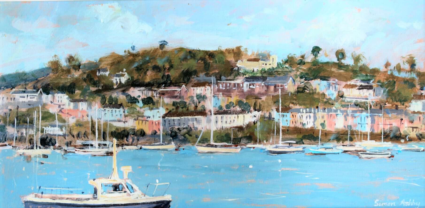 View From Dartmouth, 10 x 20″ Acrylic